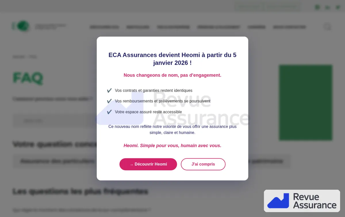 Capture : FAQ - ECA Assurances